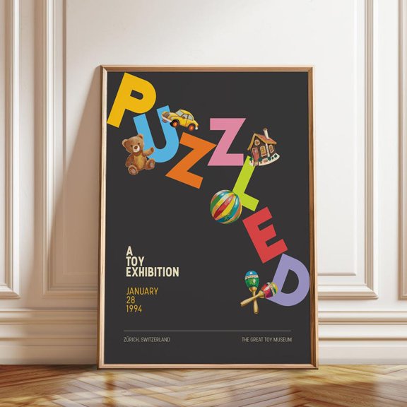 Toy Exhibition Vintage Toys Wall Art Print, Unframed Paper Poster 8x10in