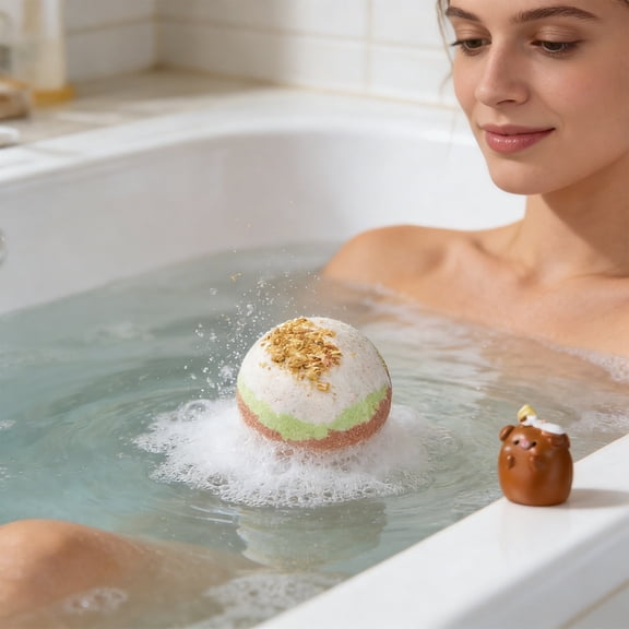 Toy Explosion Bath Ball, 2.3in Floating Fizzy Toy for Children's Bubble Bath Play