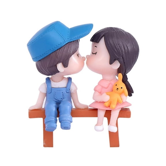 Toy Figure Couple Sculpture Statue Teens Adult DIY House Desk Decor Cake Toppers