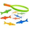 thumbnail image 1 of Toy Fishing Net for Bath | Bath Toys for Kids – Dive Game Small Sinking Fish, 4 Sharks, 1 of 6