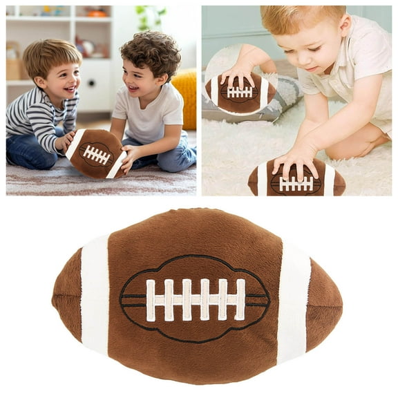 Toy Football Pillow Stuffed Toys Cute Football Decorative Cushion for Kids Soft Sports for Boys Girls Toddler Room Christmas Birthday Celebration Throw Pillow
