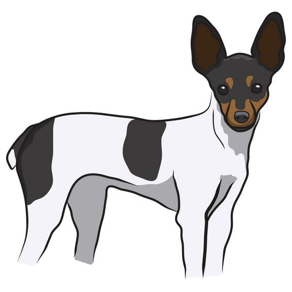 Toy Fox Terrier Decal | Indoor/Outdoor | Dog Lover Super Cute Sticker for SUV Windows, Dorm Rooms, Bedroom, Offices | SignMission personalized gift | 12"