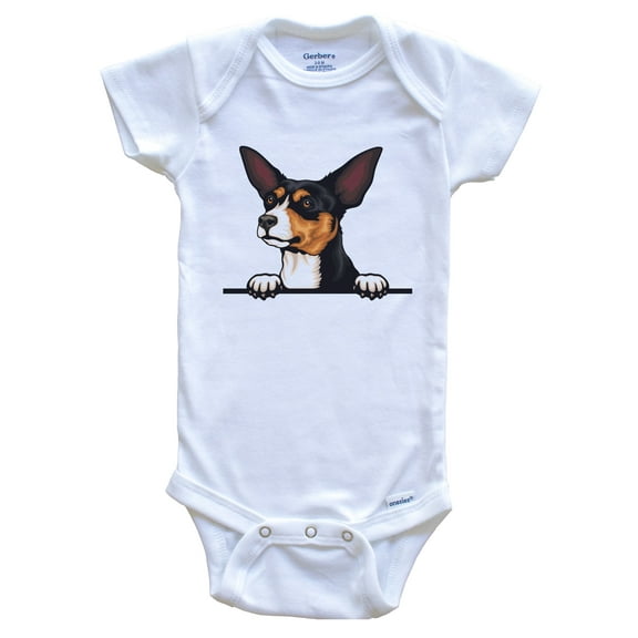 Toy Fox Terrier Dog Breed Cute One Piece Baby Bodysuit, 0-3 months white