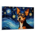 thumbnail image 1 of Toy Fox Terrier Dog Canvas Van Gogh Starry Night Wall Art Gifts Canvas Wall Art Frame Music Artist Customized Canvas Framed Photo Art Work For The Bedroom(Gifts For Dog Lover ), 1 of 6
