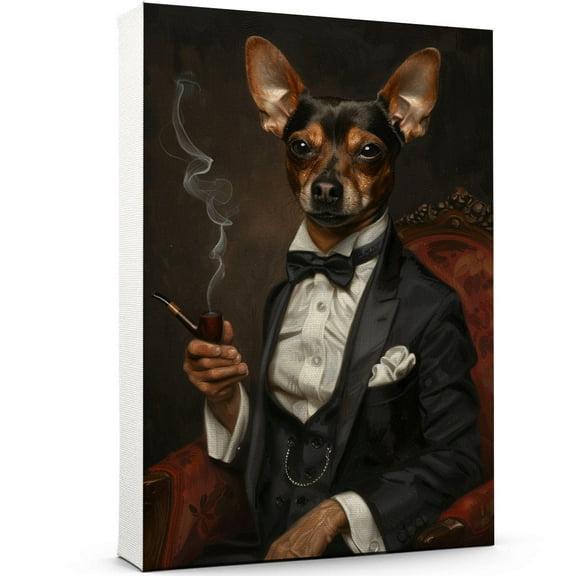 Toy Fox Terrier Dog prints wall art Poster Unframe, Toy Fox Terrier Boss Dog Canvas Pop Modern Wall Decor Art Ready to Hang