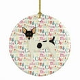 thumbnail image 1 of Toy Fox Terrier Merry Christmas Ceramic Ornament 2.8 in x 2.8 in, 1 of 3