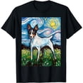 thumbnail image 1 of Toy Fox Terrier Starry Night Rat Terrier Dog Art by Aja T-Shirt, 1 of 5