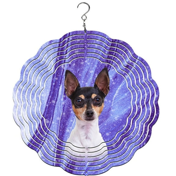 Toy Fox Terrier Wind Spinner