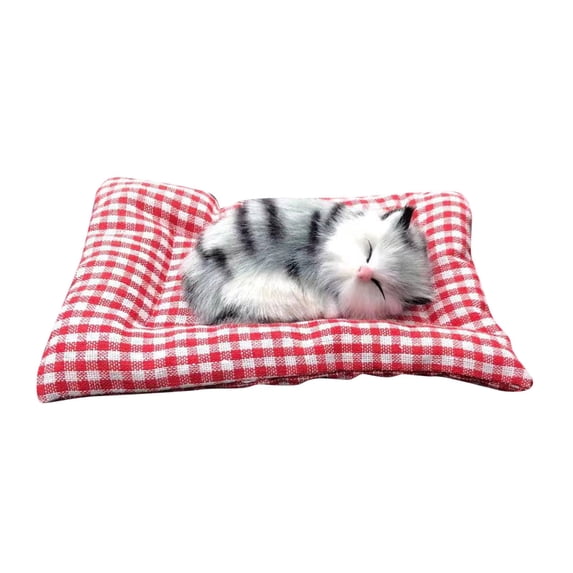Toy Funny Cat Sleeping Doll Mini Toy with Meowing Sounds Cute Kitty for Kids Boys Girls