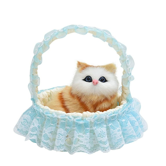 Toy Funny Toys Cat In The Lace Hanging Doll Mini Cat with Meow Sounds Adorable Sleeping Kitty Toys for Kids Boys Girls