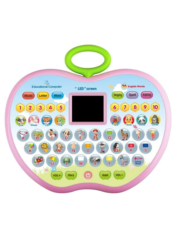 Toy Gift for 2 3 4 Year Old Girls, Kids Educational Toys for 1-3 Year Olds Toddlers Baby Learning Tablet for 12 18 24 36 Months Girl Boy Laptop for Child Age 2 3 4 Birthday Present Alphabet Game