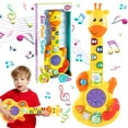 thumbnail image 1 of Toy Guitar for Toddlers, Kids Guitar Toys with Music & Colorful Light, Musical Instrument Toys for 1+ Year Old Girls Boys, 1 of 7