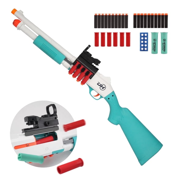 BIU BLASTER Foam Dart Blaster 30 Inch Shell Ejecting Design for Indoor ...