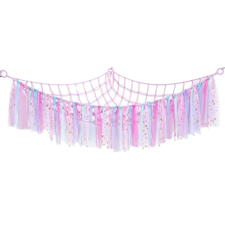 Toy Hammock Children Corner Hanging Netting Toy Organizer for Kids Room Playroom