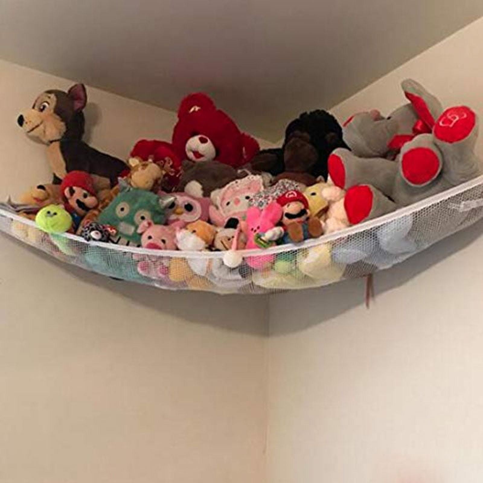 Toy Hammock Net- Corner Organizer Stuffed Animals Storage- Hanging Storage  Net for Kids Toys 