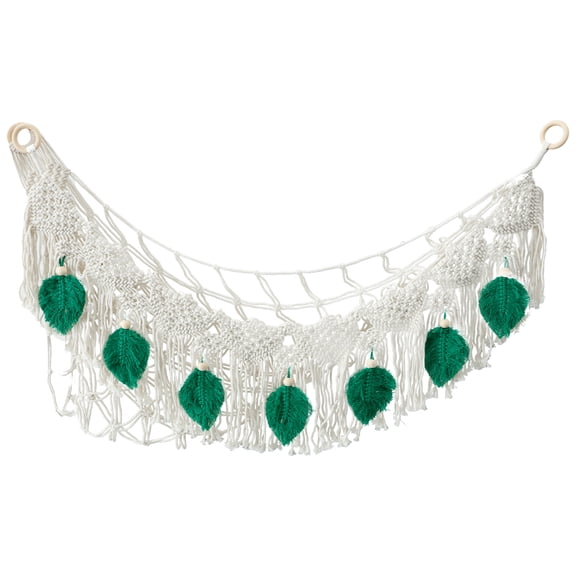 Toy Hammock with Tassels Large Capacity Toy Net Space Saving Plush Toy Hammock Decorative Toy Hammock Net for Nursery Bedroom Living Room