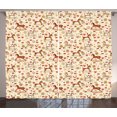 thumbnail image 1 of Ambesonne Horses Curtains 2 Panel Set, Christmas Theme, 108" x 84", Multicolor, 1 of 3