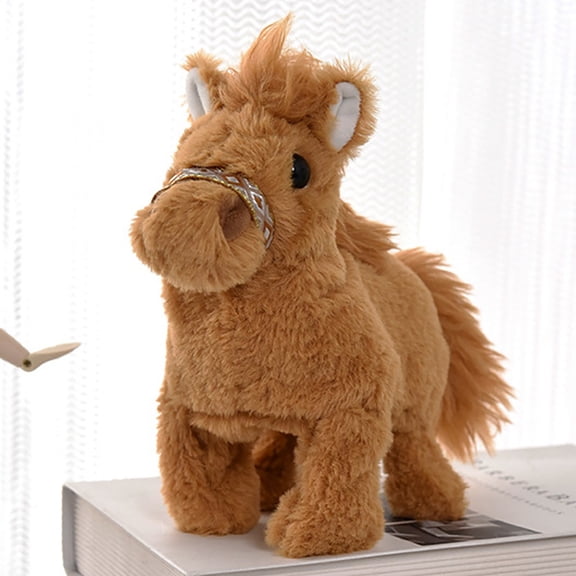 Toy Horse Interactive Walking3, 6.69×3.94×7.87 inch, Khaki