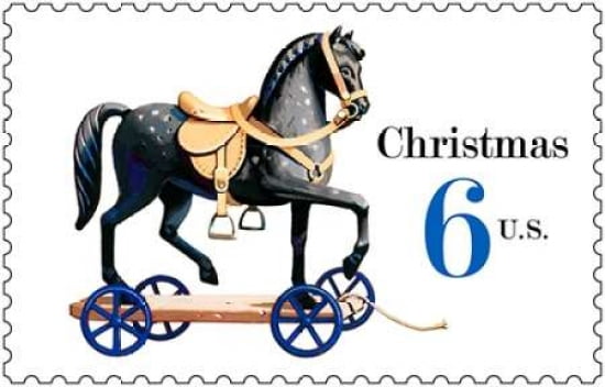 Toy Horse On Wheels Canvas Art - US POSTAL SERVICE (12 x 18)