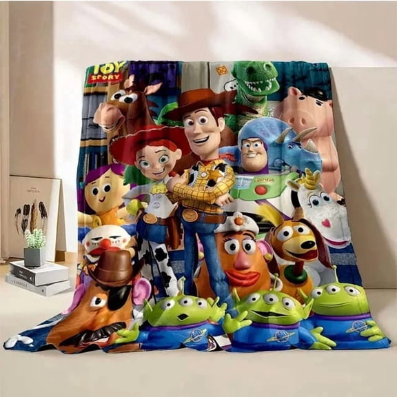 Toy Inspired Story Blanket, Soft Lightweight Throw Blankets,Cute Toy Inspired Story Throws Home Decor Camping Living Room Office