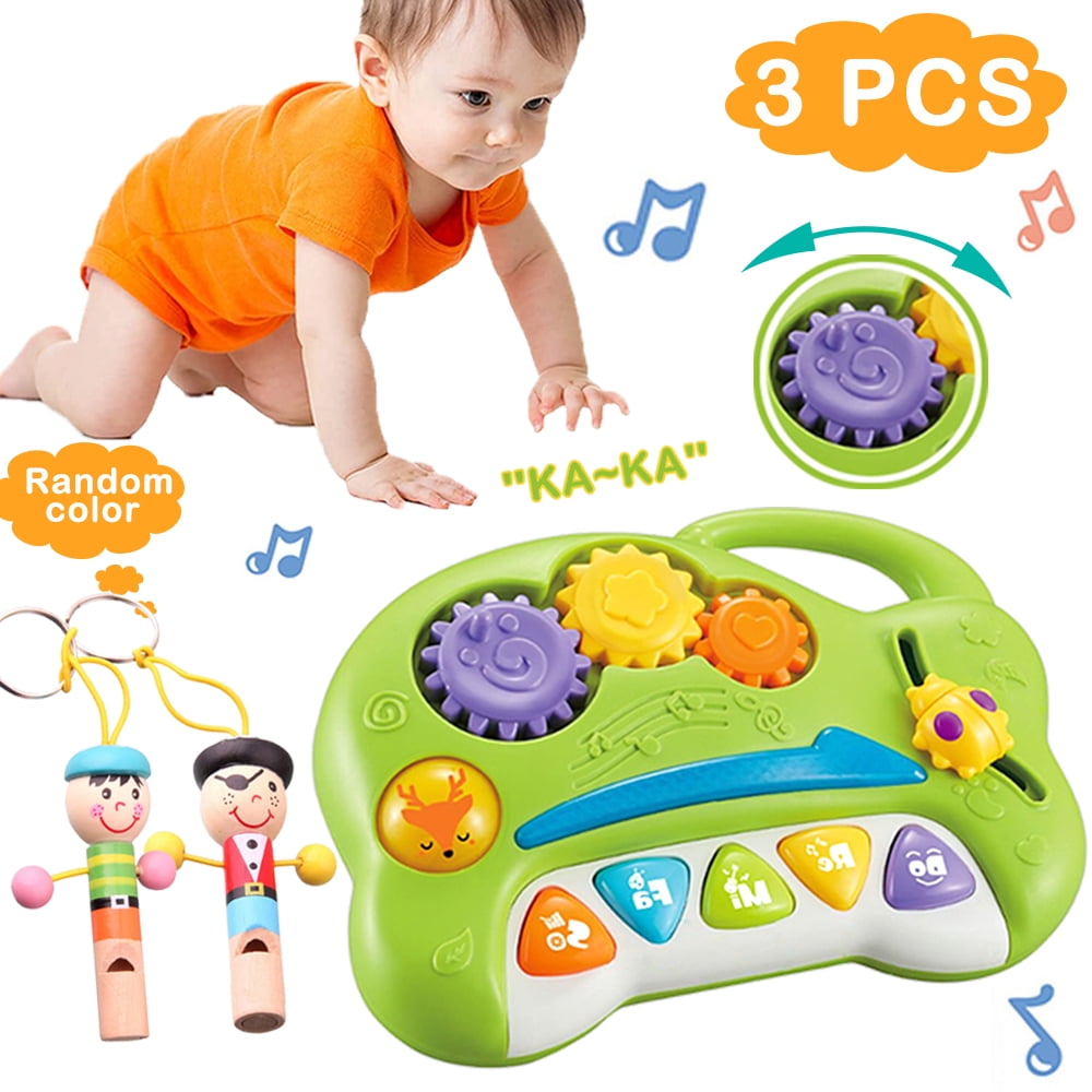Toy Instrument Musical Instrument Toy Baby Infant Toddler Kids Piano Developmental Music Toys Pool Toys For Toddlers 1-3 Abs Green,2pcs Cartoon Wooden Whistle Musical Instrument Toy Keychain Gift