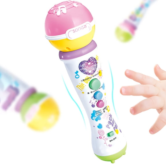 Toy Instrument Product Category - Kids Microphone With Voice Change Function for Karaoke Boys & Girls Product Title,9.442.75 inch,Pink