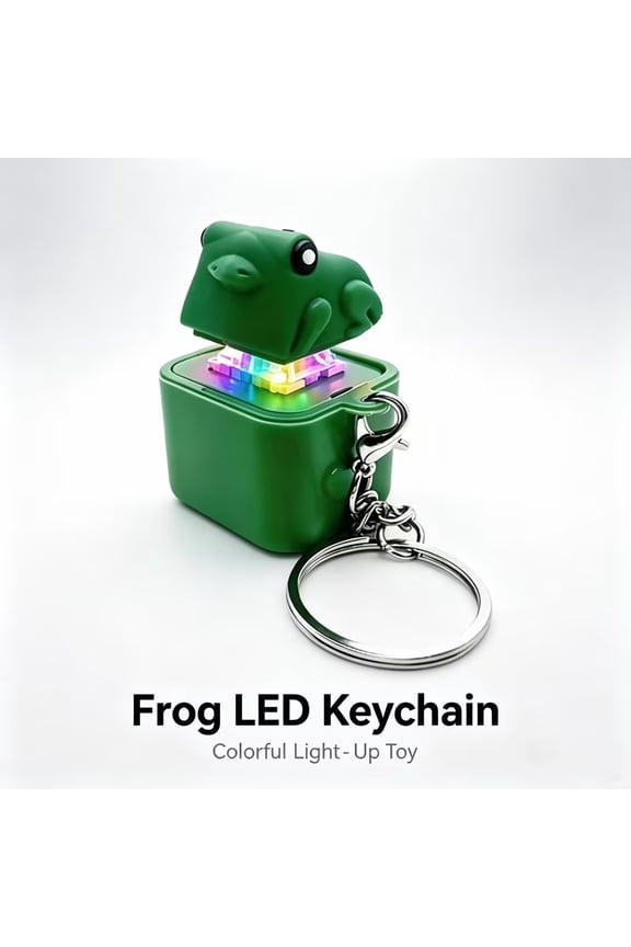 Toy Keychain Keyboard Clicker Fidget, Stress Relief Rechargeable Frog Croaking Clicker Fidget Toy, Cute Anxiety Fidgets for Adults Kids Backpack, 6 Pack