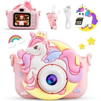 PayUSD Kids Camera for 3 4 5 6 7 8 9 Years Old, pink 48MP Digital Video Camera Birthday Gifts Christmas for Girls Boys with 32GB TF Card