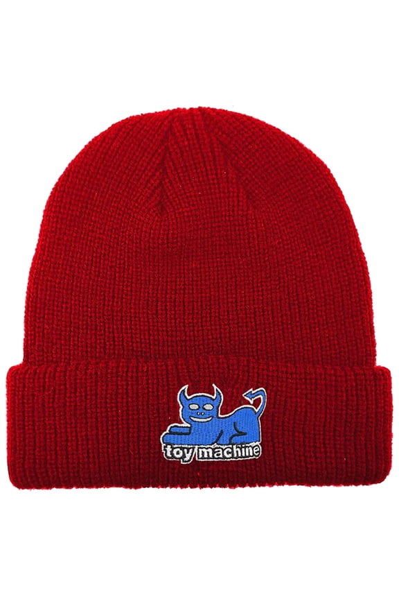 Devil Cat Dock Beanie Red