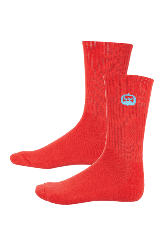 Matokie Emb. Logo Crew Sock Red - Single Pair