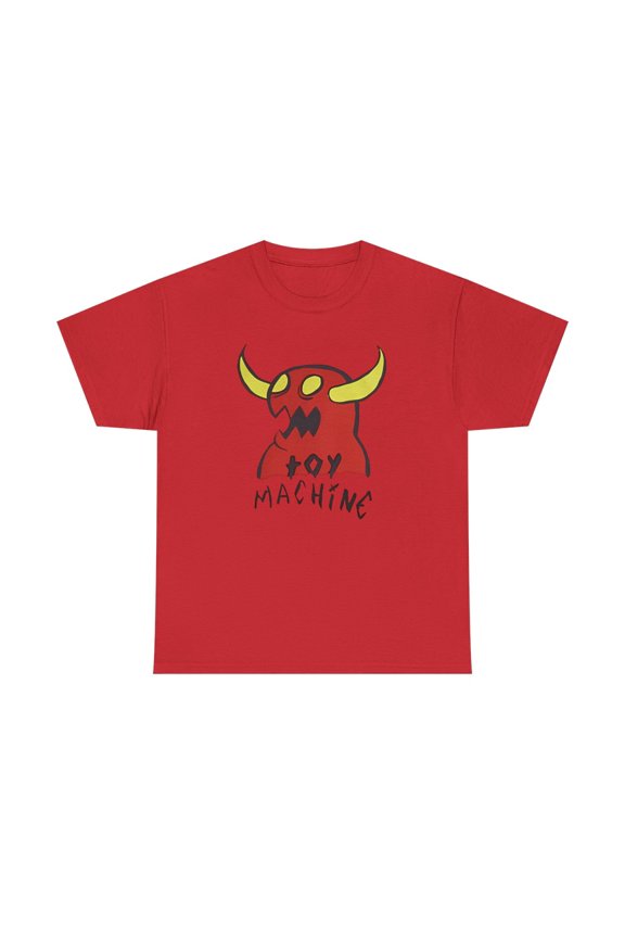 Toy Machine Monster Sketch Vintage Skate T Shirt Design - Red / XL