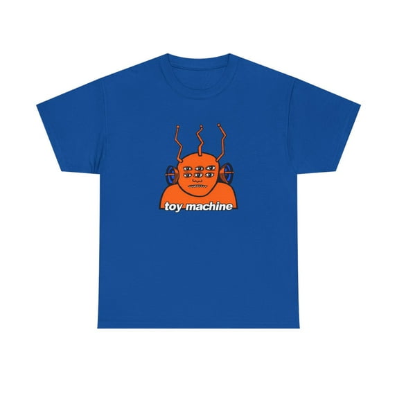 Toy Machine Orange Funky Alien Vintage Skateboarding T Shirt Design - Royal / 3XL