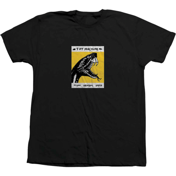 Toy Machine Snake Short Sleeve T-Shirt Black, Small, Men's