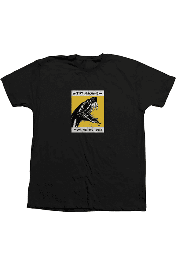 Snake Short Sleeve T-Shirt Black, Small, Men's