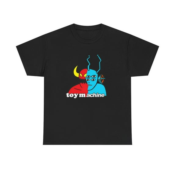 Toy Machine Two Face Alien Vintage Skateboarding T Shirt Design - Black / S