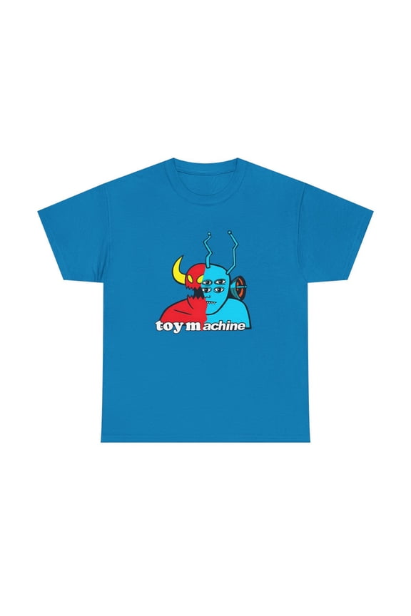 Toy Machine Two Face Alien Vintage Skateboarding T Shirt Design - Sapphire / M