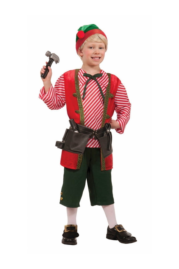 Toy Maker Elf Holiday Costume for Kids, Boys Medium