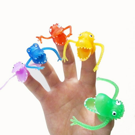 BESTOYARD Dinosaur Finger Toys Assorted Color 12Set 1.9x1.6x0.8in