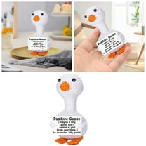 Toy Mini Goose Handmade Crochet Animal Positive Message for Preschool College Graduation Birthday for Her Daughter Friend Teen Girl