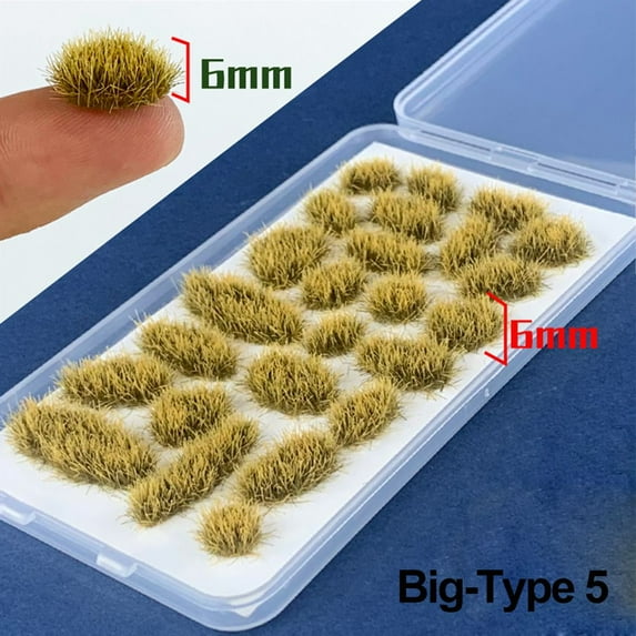 Toy Miniature Plant Scenery Model Sand Table Layout Simulation Wargame Scenery Irregular Grass Tufts Artificial Flower Cluster BIG TYPE 5