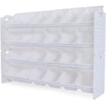 thumbnail image 1 of Toy Organizer with 20 Removable Storage Bins, Multi-Bin Organizer for Books, Building Blocks, School Materials, Toys with Baseplate Board Frame (White), 1 of 3