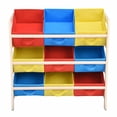 thumbnail image 1 of Toy Organizer Kids Furniture Set Storage Unit with 9 Removable Non-Woven Fabric Bins, 1 of 9