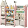  Toy Organizer and Children Bookshelf with 14 Bins PullOut Drawers