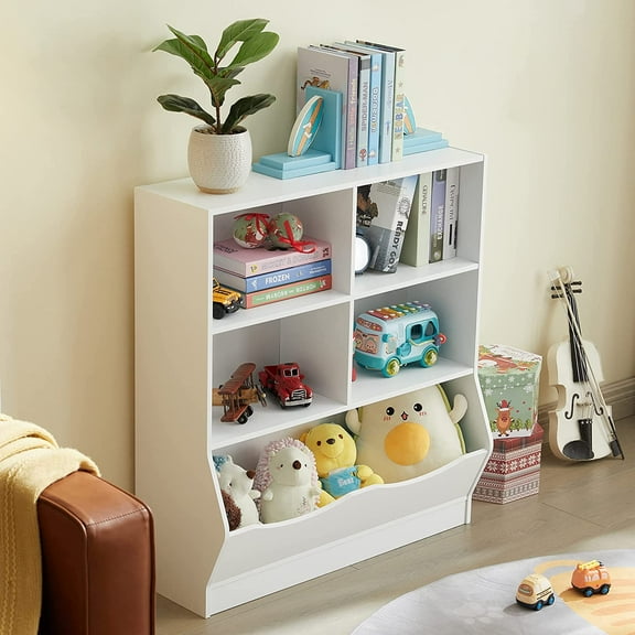 Toy Organizers and Storage, Bookshelf and Bookcase for Playroom, Bedroom, Reading Nook, 's Room, , White