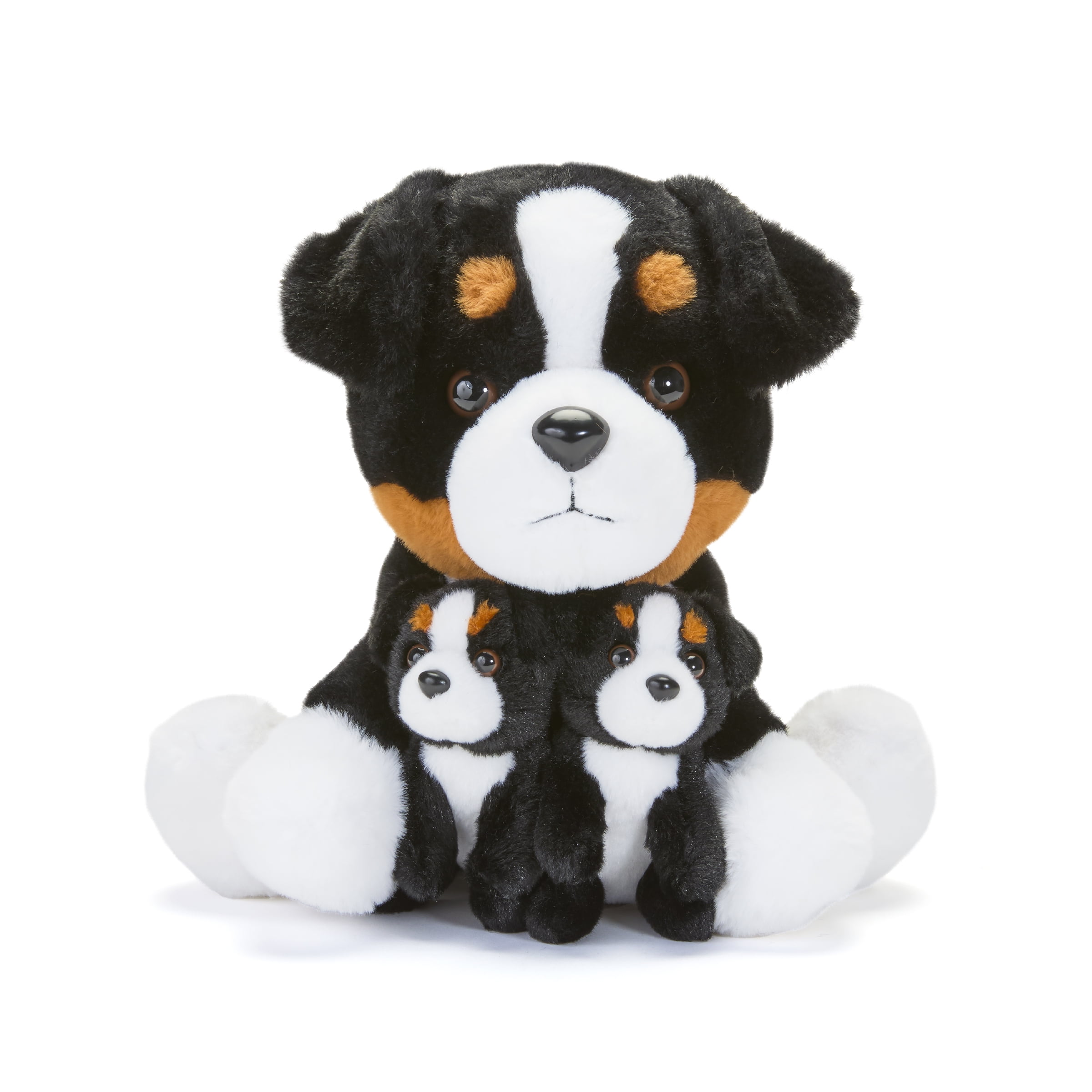 Hugs & Cuddles™ Fluffy Fam 10” Bernese Dog Mommy & Babies Plush Set