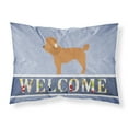 thumbnail image 1 of Toy Poodle Welcome Fabric Standard Pillowcase Blue, 1 of 2