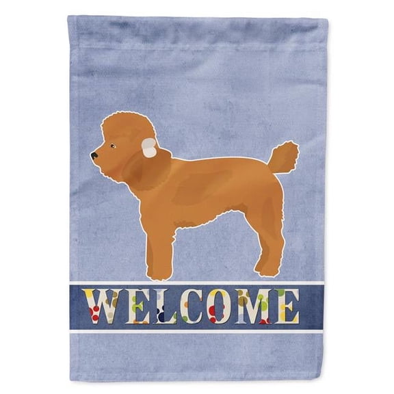 Toy Poodle Welcome Garden Size Flag