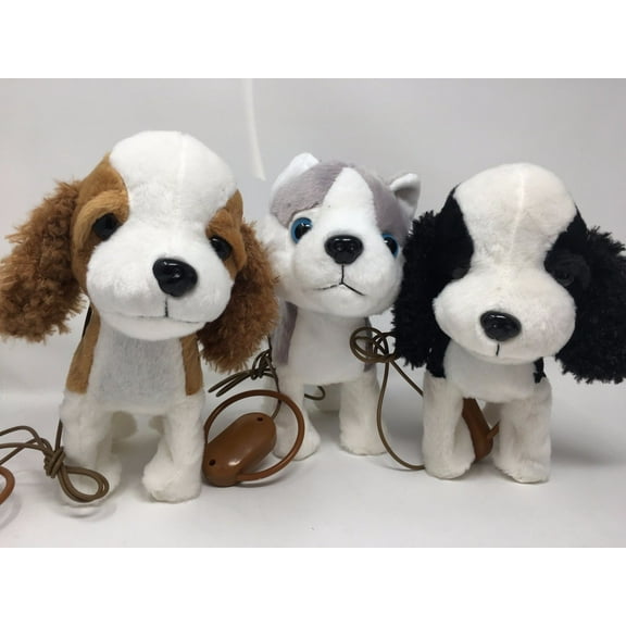 Toy Puppy Battery Operated Walking & Tail Wagging Plush Dog - Colors May Vary