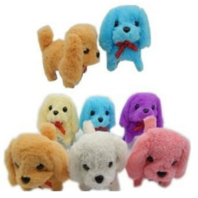 Toy Puppy Battery Operated Walking & Tail Wagging Plush Dog - Colors May Vary