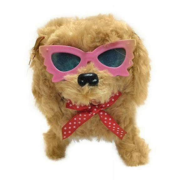 Toy Puppy Battery Operated Walking & Tail Wagging Plush Dog - Colors May Vary